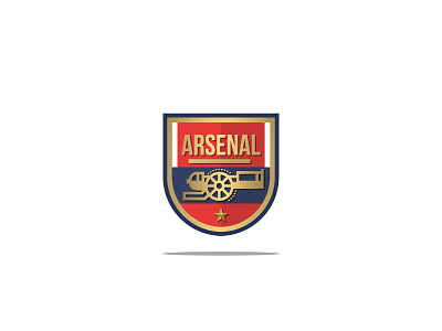 'Arsenal FC redesign' Challenge 136/365 arsenal arsenal fc cannon design emblem flat graphic icon illustration logo modern vector
