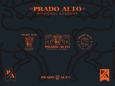PRADO ALTO🦌 badges bible brand crown deer design emblem graphics illustration logo logos shield