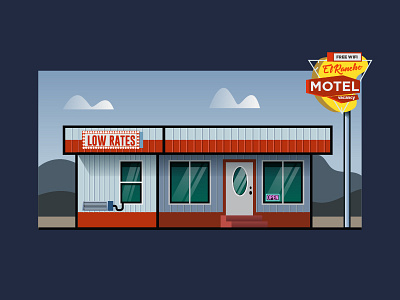 El Rancho Motel - Low Rates! & Free WIFI 🤣📲 building design graphics hotel illustration motel store turism
