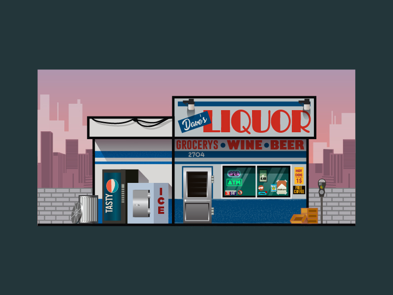 Liquor store by Andres Gonzalez on Dribbble