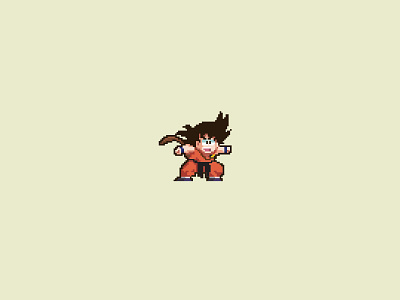 Kid Goku cartoon dbz design dragonball goku graphics illustration pixel pixelart