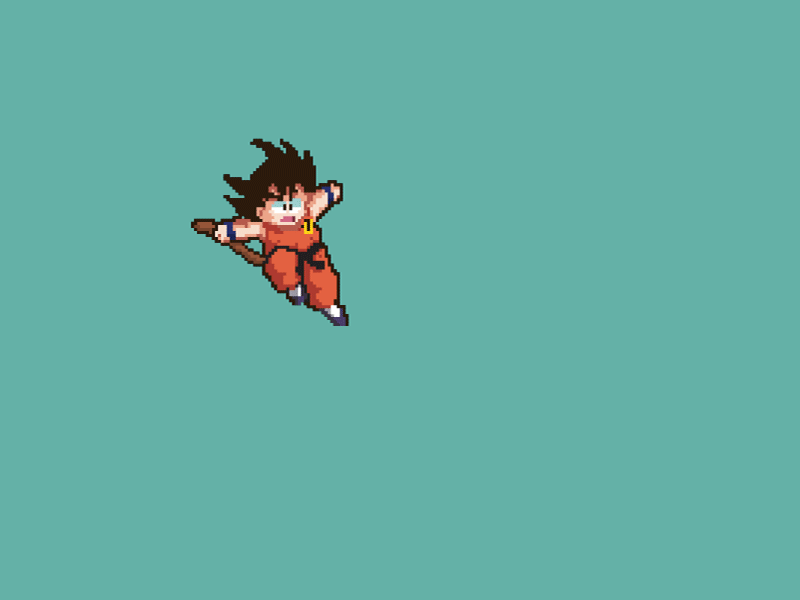 Kid Goku having troubles cartoon dbz design dragonball goku graphics illustration pixel pixelart