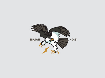 Isaiah 40:31 badge bible bird eagle emblem graphic illustration isaiah logo logotype vector