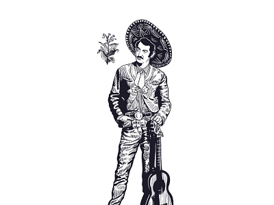 Mariachi & Tabacco Badge 5 de julio badge branding character design design guitar guy illustration ilustracion logo man mariachi mexican mexicano modern singer tabacco