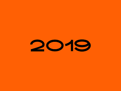 2019 2018 2019 font fonts happy new year holidays newyeareve numbers orange poster