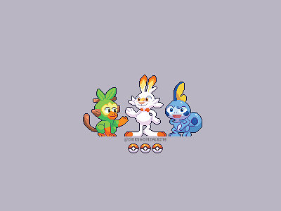 starter pokemon pixel art templates