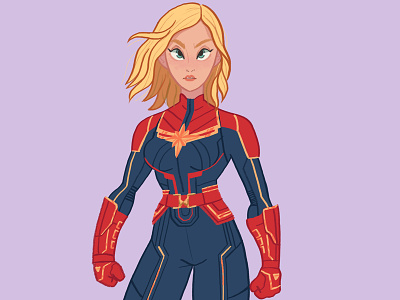 Captain Marvel ︽✵︽ captain marvel character design design hero icon illustration ilustracion marvel marvel comics modern super girl super hero super heroes