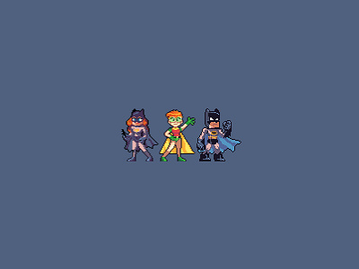 Batman & girl friends batgirl batman batman and robin character concept character design character designs cute cute hero design girl character girl illustration girl power hero illustration ilustracion modern robin