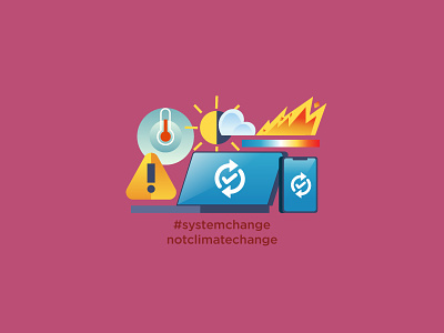 System change not climate change climate climate change design fire flat graphic graphics icon illustration ilustracion modern vector