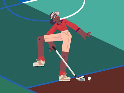 Golf ⛳ character design design flat girl golf golf club graphic graphic design graphicdesign graphics icon illustration ilustracion modern sport sports vector woman
