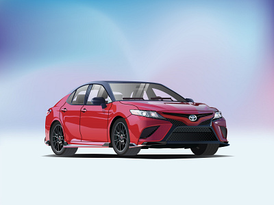 Toyota Camry 2020 animal camry car app car illustration design flat graphic graphics illustration ilustracion modern red car toyota toyota camry toyota car vector
