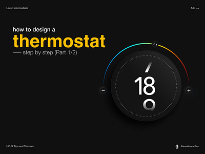 Design Tutorial – How to design a thermostat adobe xd app dashboard design tutorial figma mobile app sketch thermostat ui designs ux design webdesign