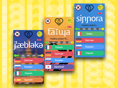 Just having fun! awesome fun game langues ui design