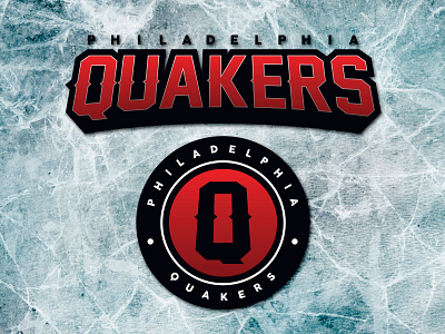 Quakers Dribbble black flyers hockey illustrator logo philadelphia quakers red redesign sports