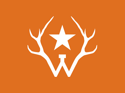 Weeks Ranch pt3 design logo orange ranch star texas w white