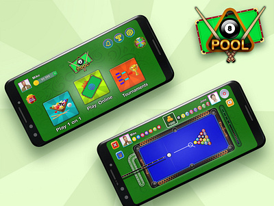 8 Ball Pool - Game UI 8 ball pool app design game icon illustration logo pool snooker ui vector