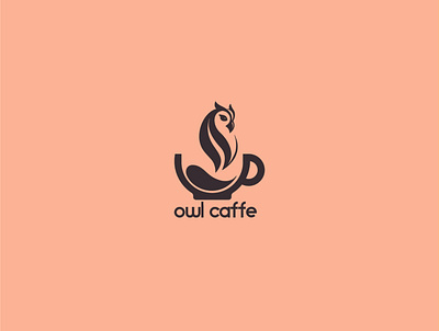 owl caffe logo branding design graphic illustration logo vector