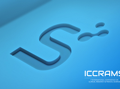 iccrams logo branding design graphic logo mockup