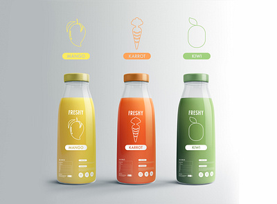 Juice Bottle branding design graphic logo mockup