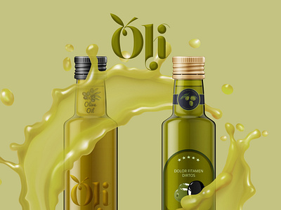 oli oil logo and label