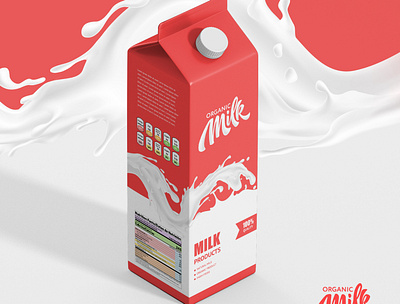 milk package label branding design graphic logo mockup
