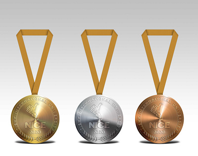 Nice Competition Medal branding design graphic icon logo mockup