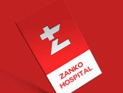 Zanko Hospital logo branding design graphic icon logo mockup