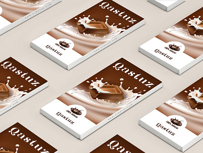 Qastuz chocolate branding design graphic icon logo mockup