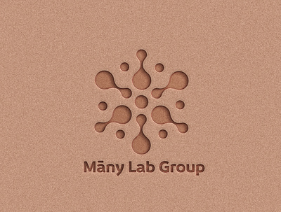 Many lab branding design graphic icon logo mockup