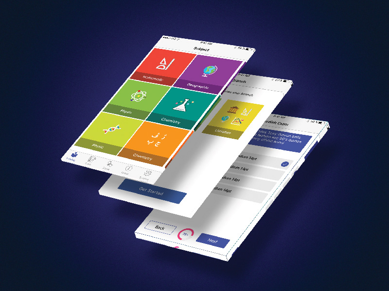 Exam app by Muhammed Sherwan on Dribbble