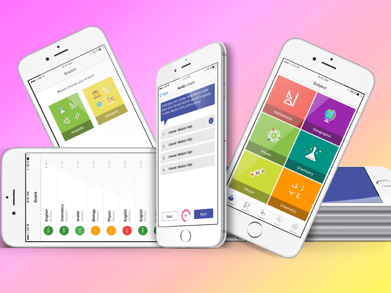 Exam app by Muhammed Sherwan on Dribbble