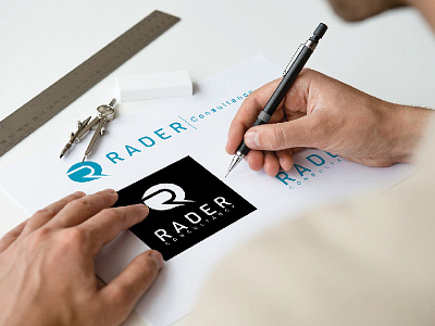 Rader Logo android aplication app architecture art branding design graphic icon illustration ios iphonex logo minimal mockup sketch ui ux