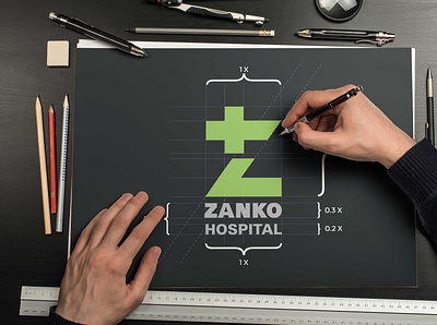 zanko hospital logo aplication app branding design graphic icon ios logo mockup ui