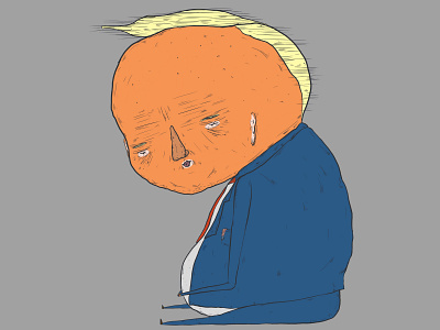 Donald trump portrait. design illustration portraits procreate