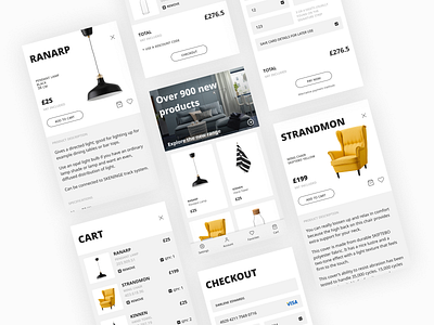 Ikea Mobile App app design figma ikea minimal mobile app noto scandinavian type ui ux