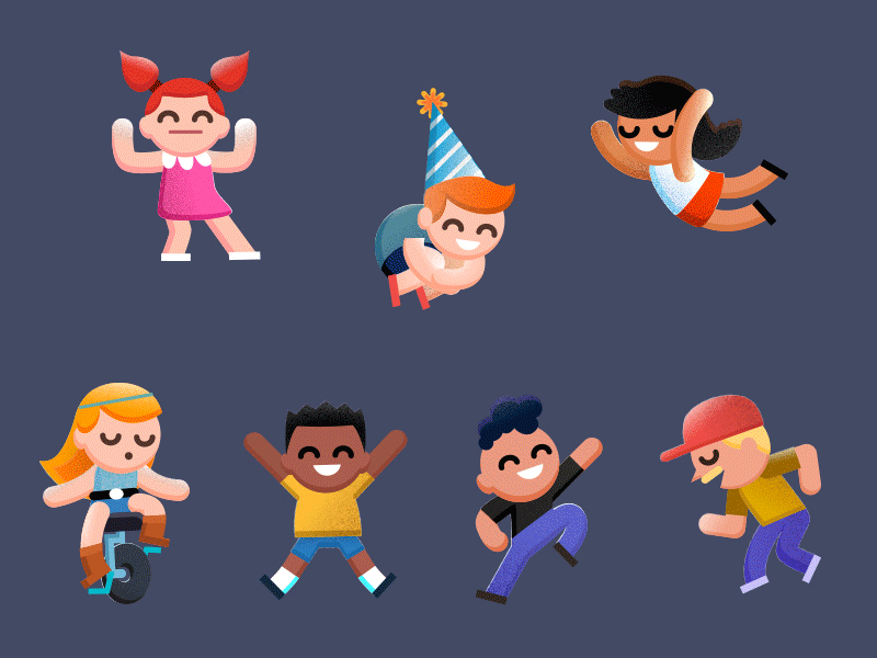 Yeee it's a party! avatar character children cute illustration kids playful