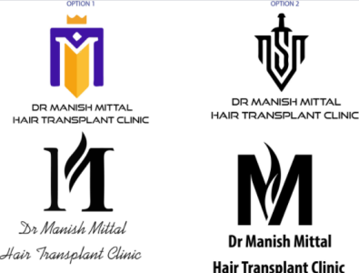 DR MANISH MITTAL HAIR TRANSPLANT CLINIC logo branding graphic design logo