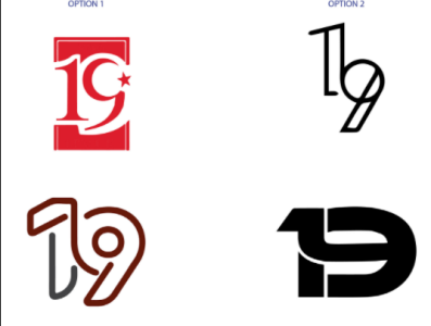 19 logo branding logo