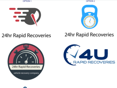 24hr Rapid Recoveries logo branding graphic design logo