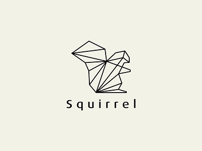 Squirrel logo animal branding design graphic design icon illustration lineart logo minimal squirrel symbol vector