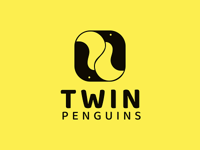 TWIN PENGUINS logo animal branding concept logo design graphic design icon illustration lineart logo minimal penguin vector