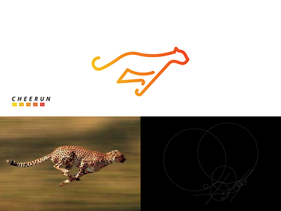 CHEERUN logo animals branding cheetah design graphic design icon illustration lineart logo minimal vector