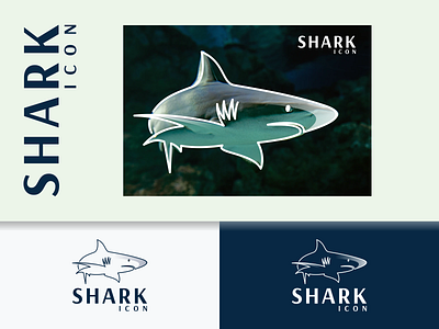 SHARK ICON logo animals awesome logo branding design graphic design icon illustration inspirations logo lineart logo minimal shark vector