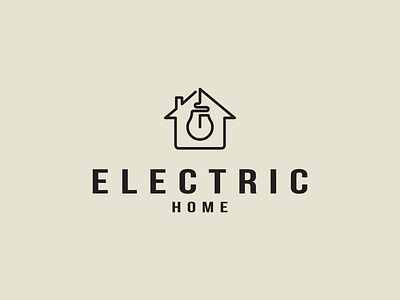 ELECTRIC HOME logo branding design electric graphic design home icon illustration lineart logo minimal symbol vector