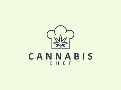 CANNABIS CHEF logo awesome brand cannabis chef design graphic design icon illustration kreative lineart logo mark minimal symbol