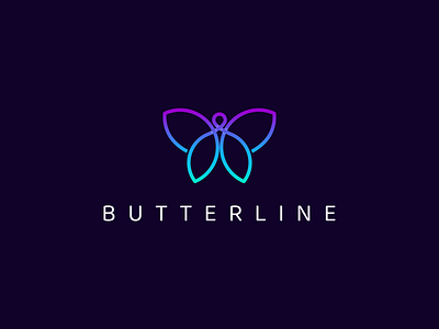 BUTTERLINE logo animals awesome brand butterfly design graphic design icon illustration line lineart logo logotype mark minimal modern vector