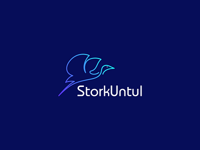 StorkUntul logo ides awesome bird branding colloring design graphic design icon illustration lineart logo minimal simple strok symbol vector