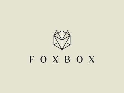 FOXBOX logo idea box branding design fox graphic design icon illustration lineart logo minimal simple symbol vector