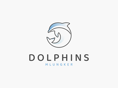 DOLPHINS MLUNGKER logo idea animals branding design dolphins graphic design icon illustration inspirations logo lineart logo minimal sea symbol vector