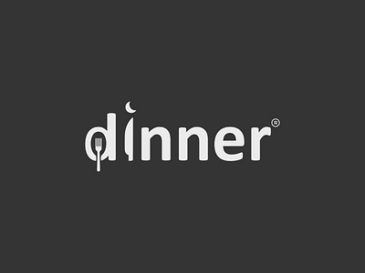 dinner Wordmark Logo Idea! branding design dinner eat food graphic design icon illustration inspirationslogo lettering logo logoideas minimal symbol vector